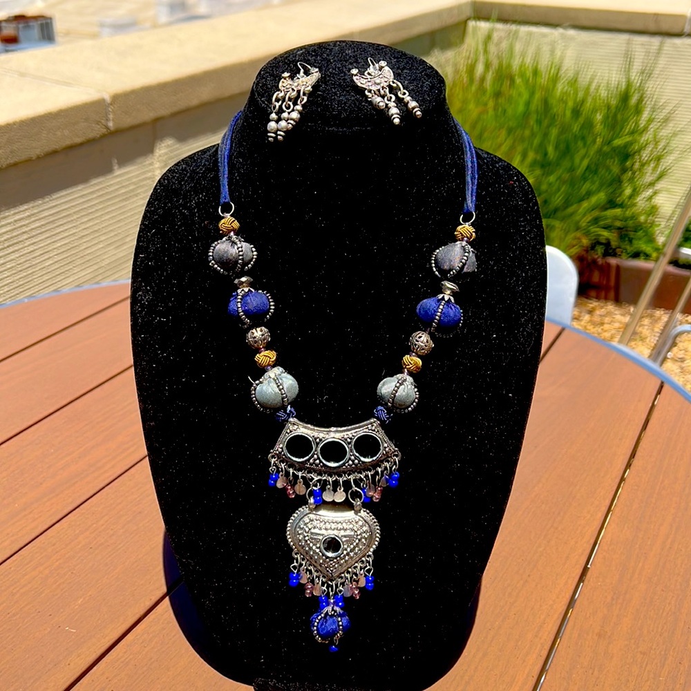 Bohemian Necklace and Earrings